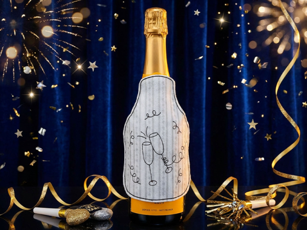 Flaschenschürze Silvester Mix - ITH-Stickdatei